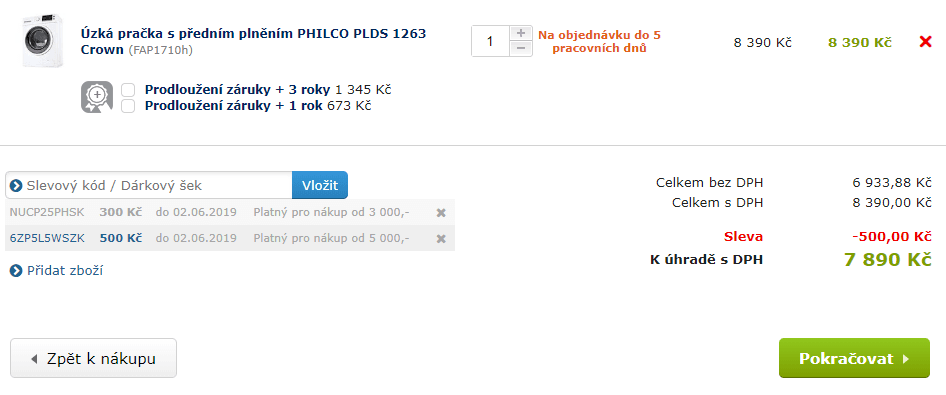 Pračka Philco, 6 kg, 1200 ot., A+++
