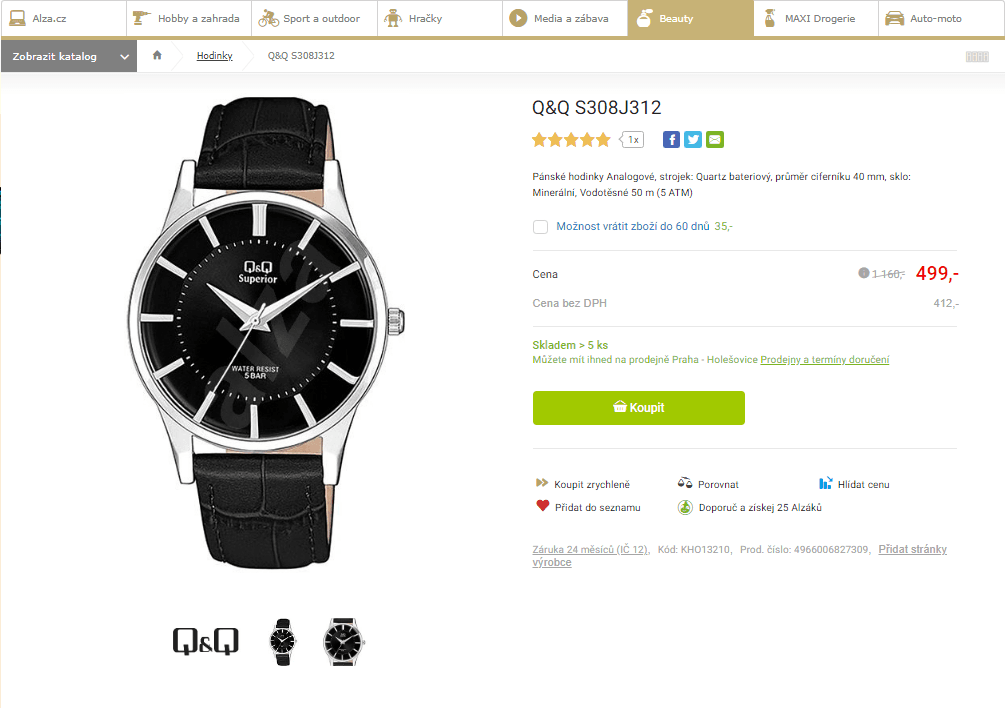 Pánské hodinky Q&Q S308J312