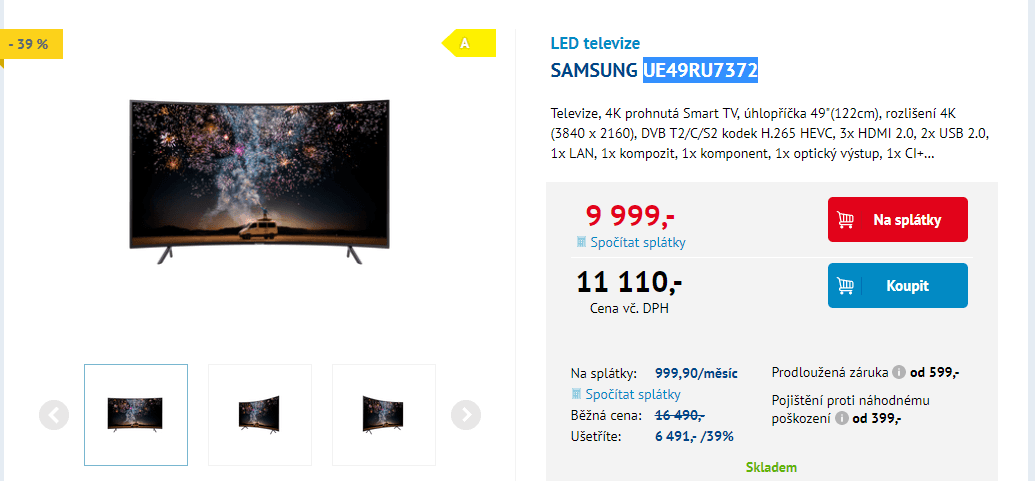 Curved, 4K, Smart, HDR, 122, Samsung