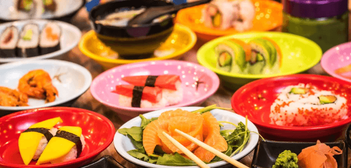Neomezená konzumace running sushi pro 1