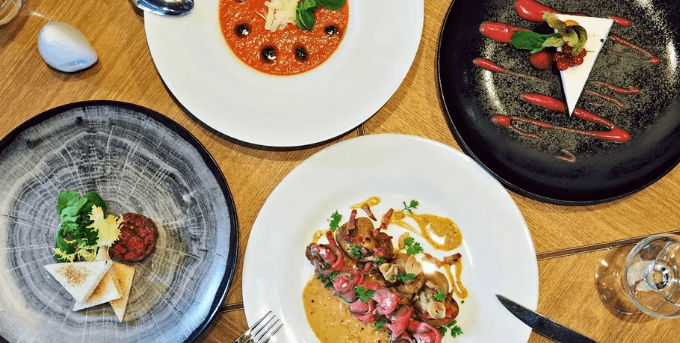 4chodové menu ve špičkové restauraci