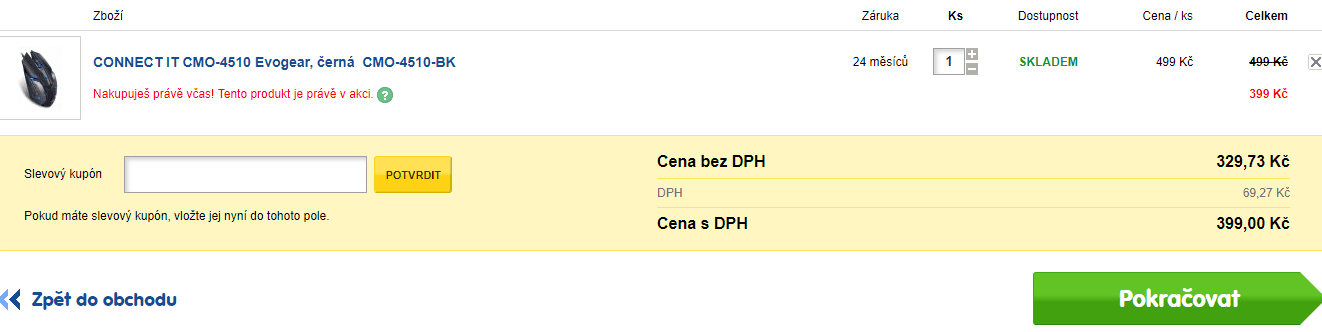 Optická herní myš Connect Evogear