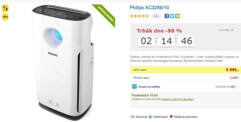 Čistička vzduchu Philips AC3256/10 