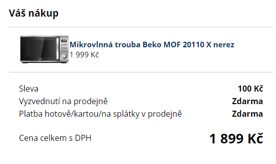 Mikrovlnná trouba BEKO MOF 20110X 