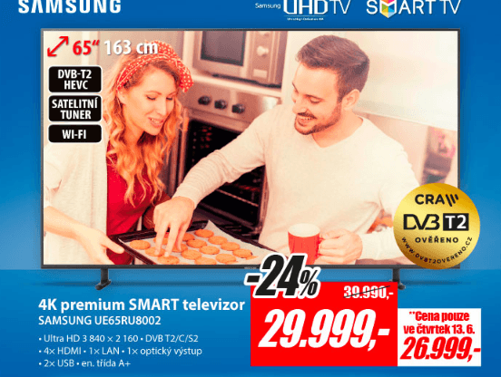 Ultra HD TV, HDR, Smart, 163cm, Samsung