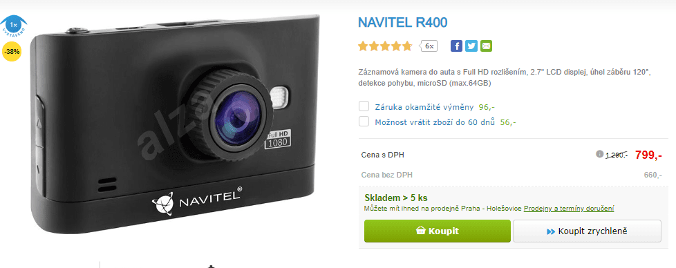 Kamera do auta Navitel, full HD