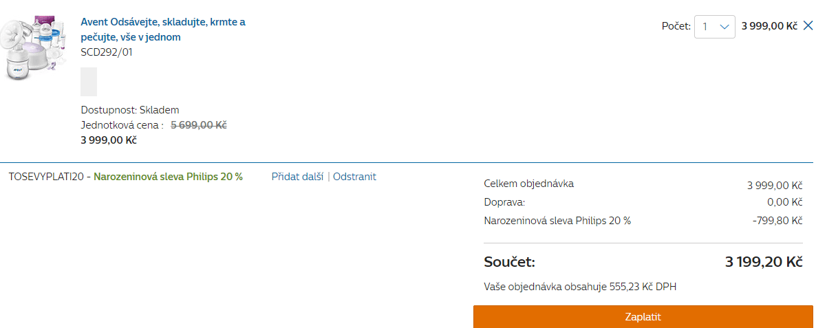 Sada s el. odsávačkou Avent Natural 