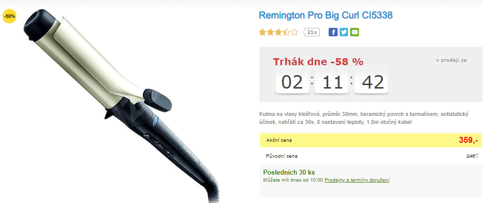 Kulma Remington Ci5338 