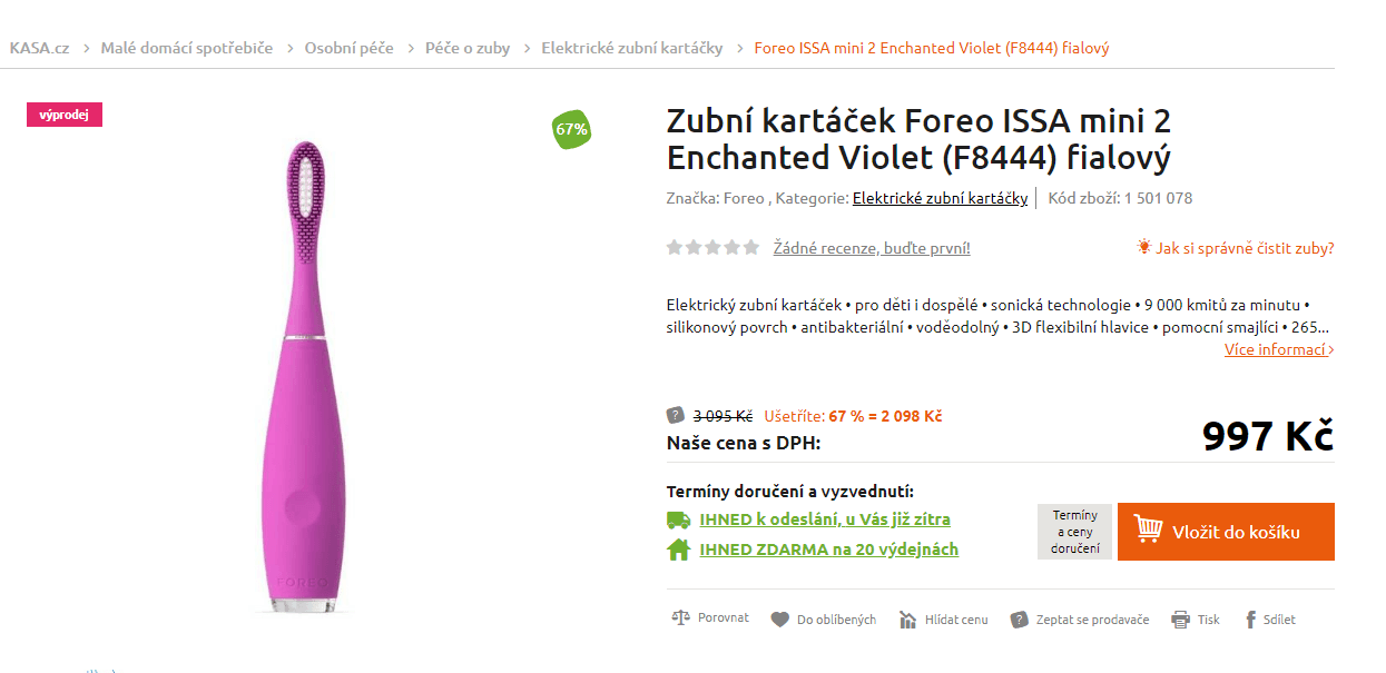 Elektrický zubní kartáček Foreo Issa mini 2