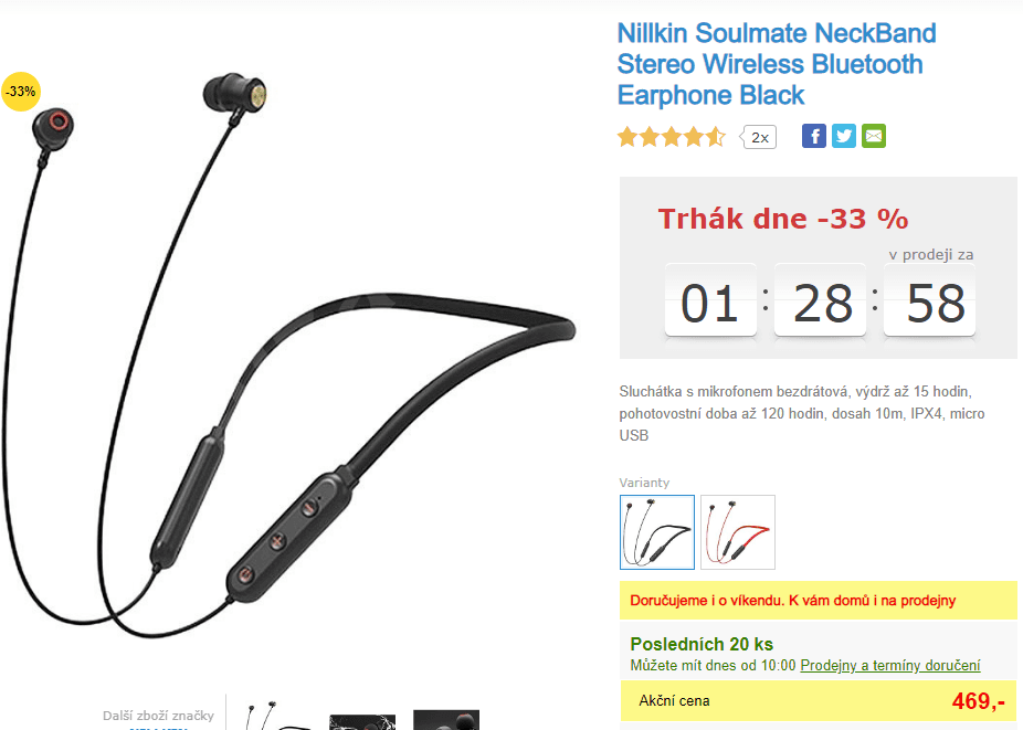 BT sluchátka s mikrofonem Nillkin Soulmate