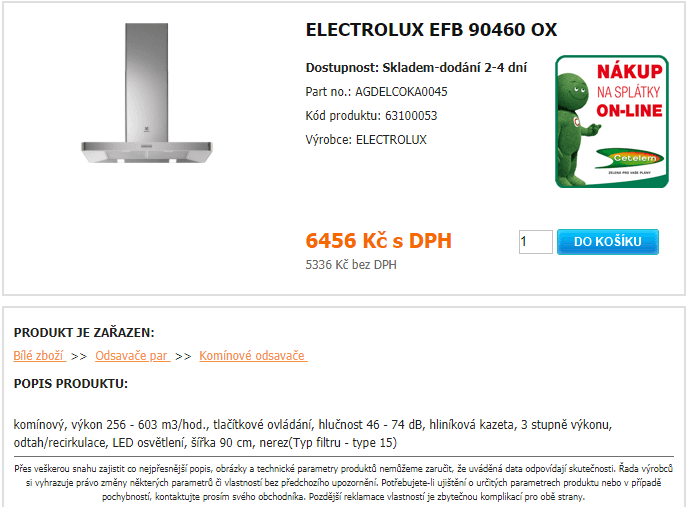 Komínová digestoř Electroworld, 90cm, 603m