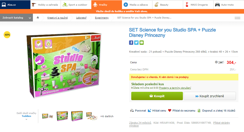 Kreativní sada Science for you Studio SPA 