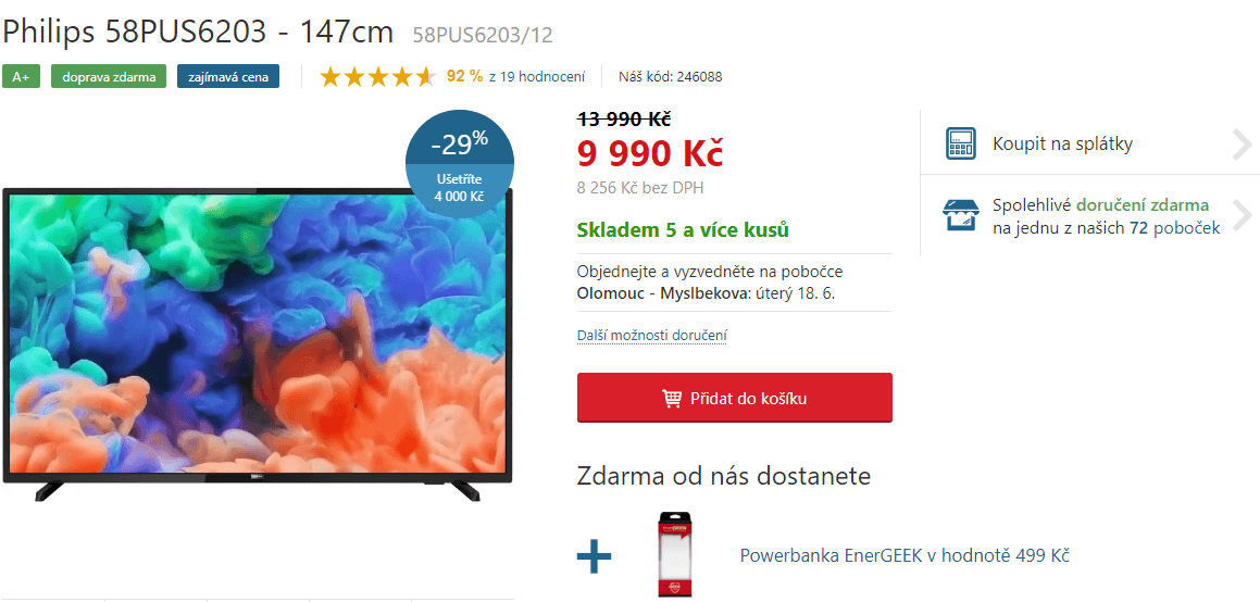 Ultra HD Smart TV, HDR, 147cm, Philips