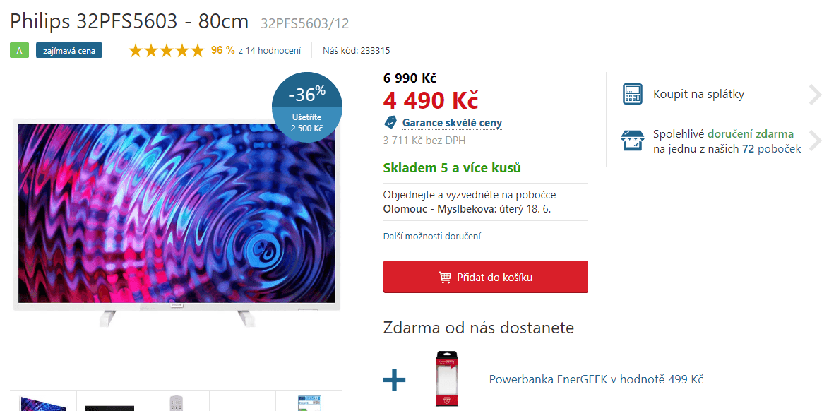 Full HD TV, T2, 80 cm, Philips