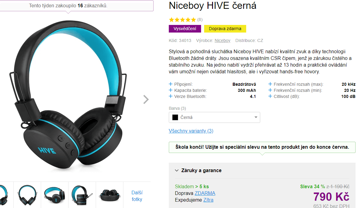 Bezdrátová sluchátka Niceboy HIVE