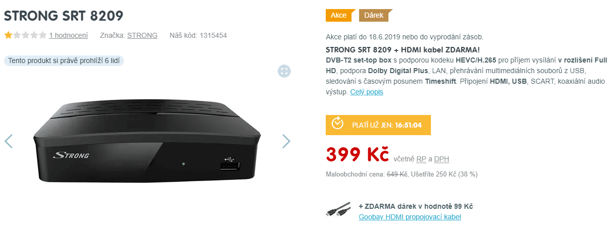 DVB-T2 set-top box STRONG