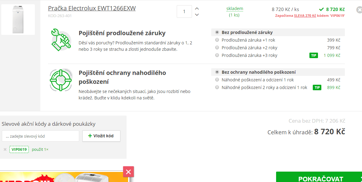 Pračka Electrolux, 6kg, 1200 ot., A+++