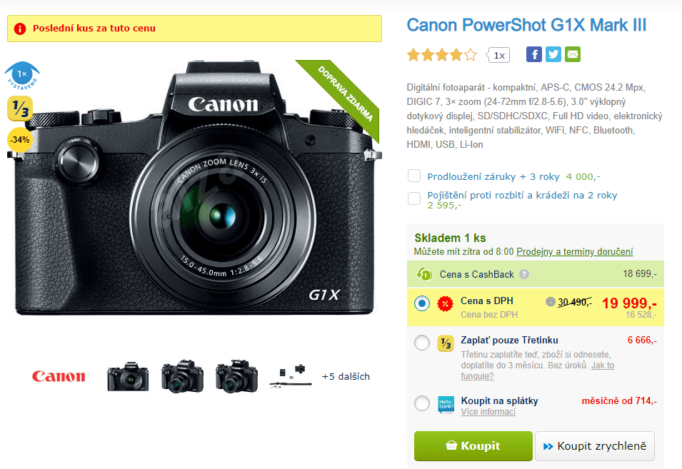 Canon PowerShot G1 X Mark III