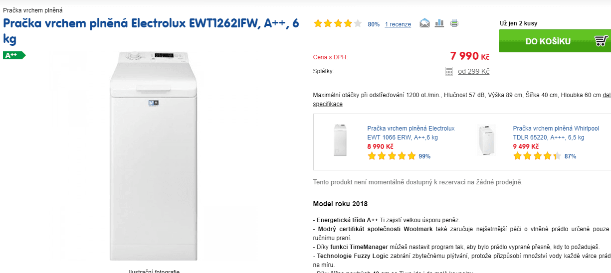 Whirlpool, 6kg, 1200 ot., A++