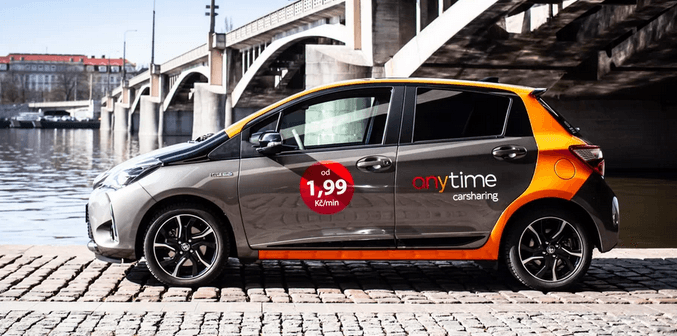 50 minut jízdy autem s Anytime Carsharing