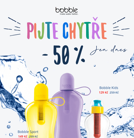 Sleva 50% na vše od Bobble