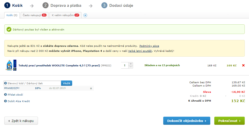 Alza.cz - extra 10% na sortiment drogerie