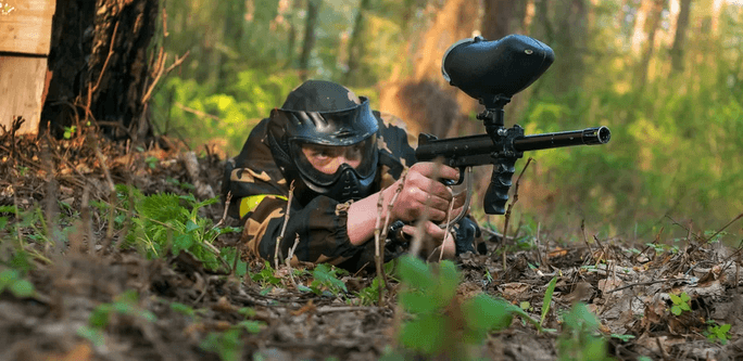 3hodinová paintballová přestřelka 