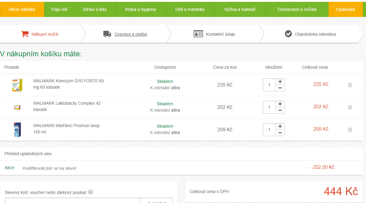 2+1 zdarma na produkty Walmark