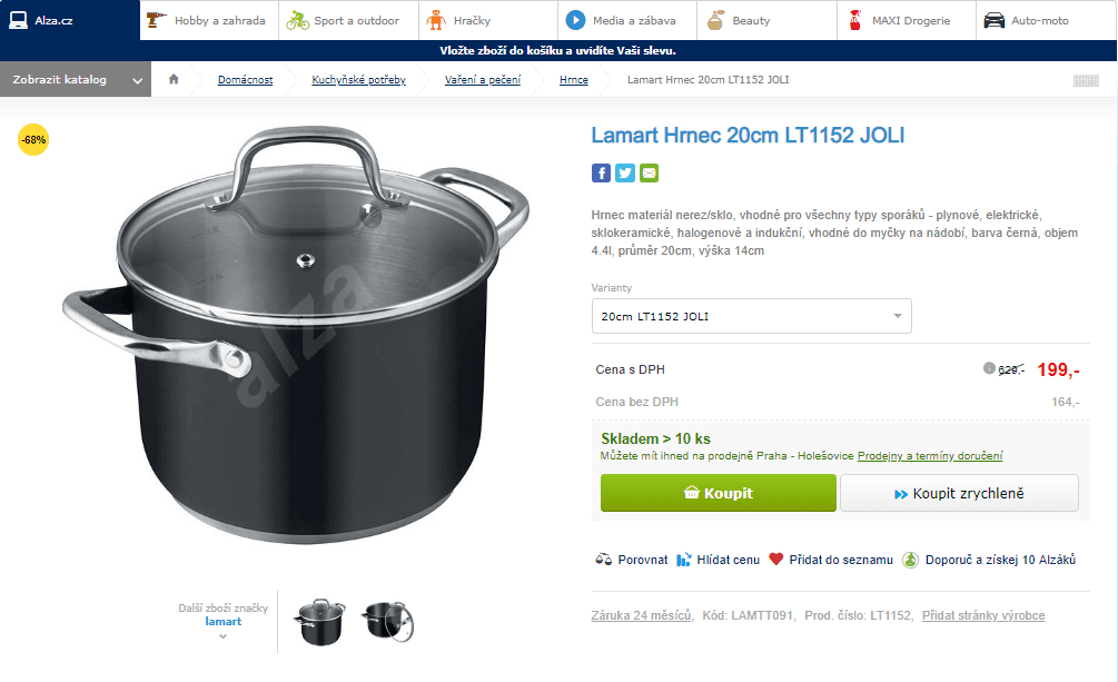 Hrnec Lamart 20cm LT1152 