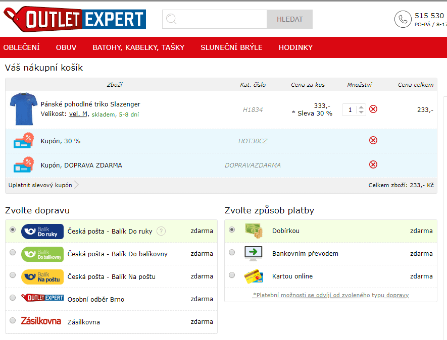 OutletExpert - extra sleva 30% na Výprodej