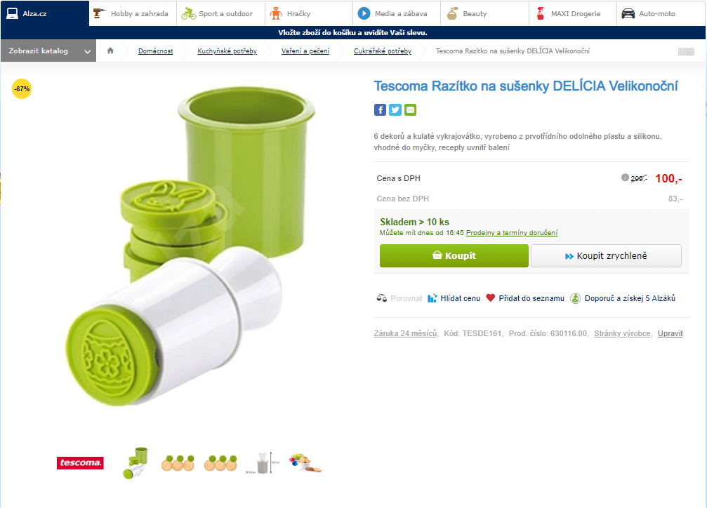 Razítko na sušenky Delícia Velikonoční