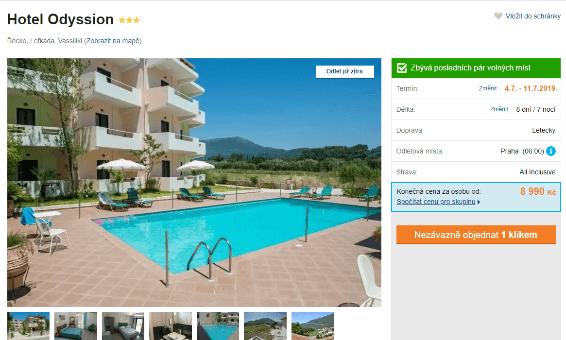 Řecko, Lefkada/ ✈ Pha/ AI / 3⭐/ 8 dní