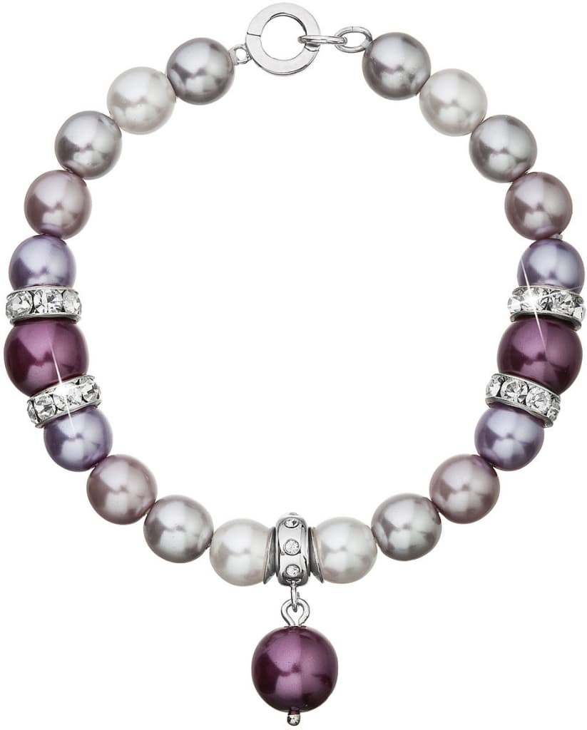 Perlový náramek fialový 33098.3
