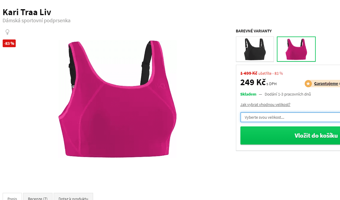 Sportovní podprsenka Kari Traa Liv