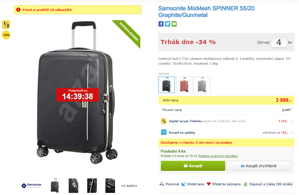 Kabinové zavazadlo Samsonite MixMesh S