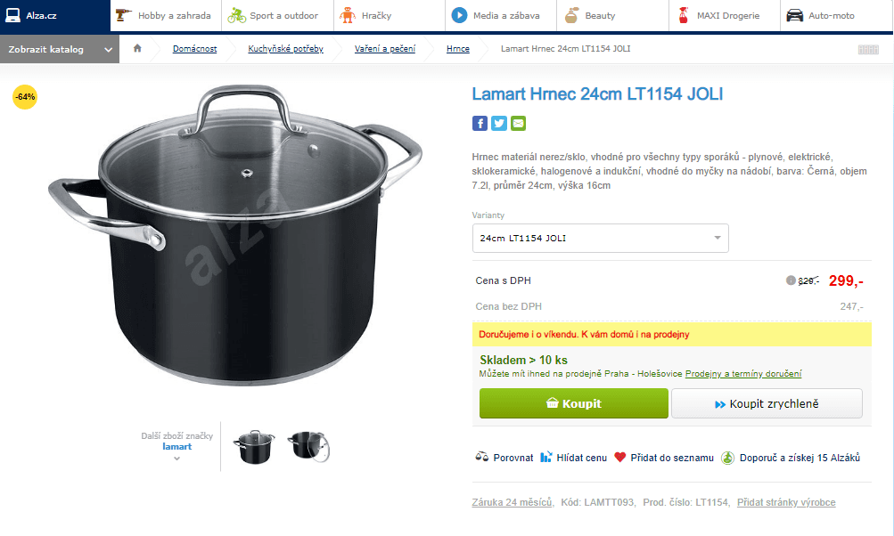 Hrnec Lamart 24 cm LT1154 