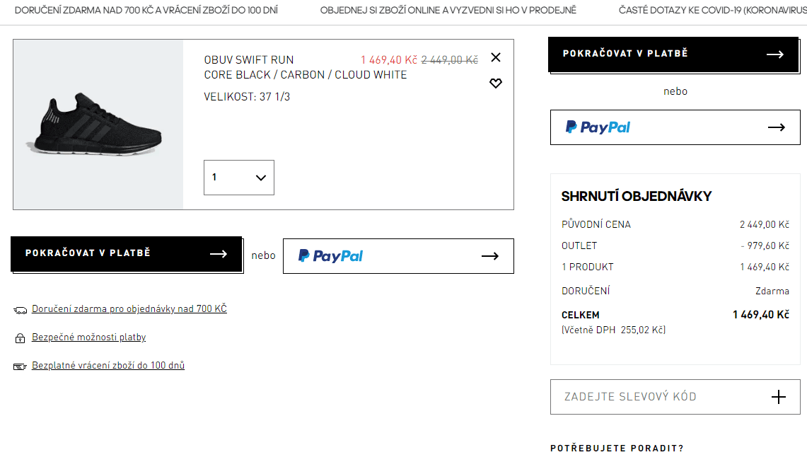 Extra sleva 50% na Adidas Outlet