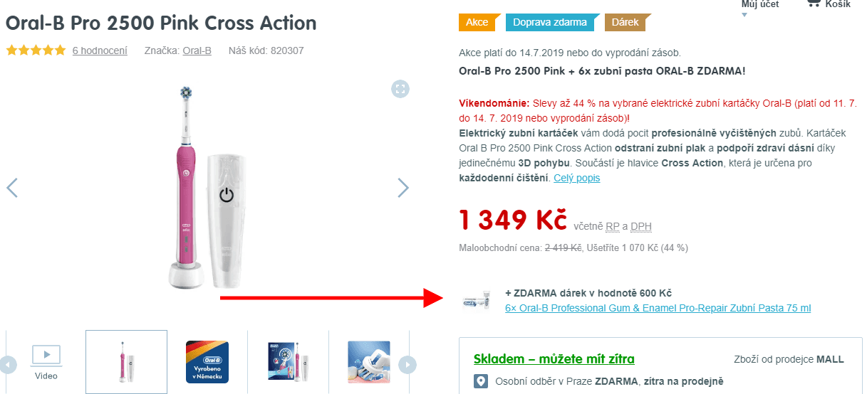 Sleva na elektrické kartáčky Oral-B