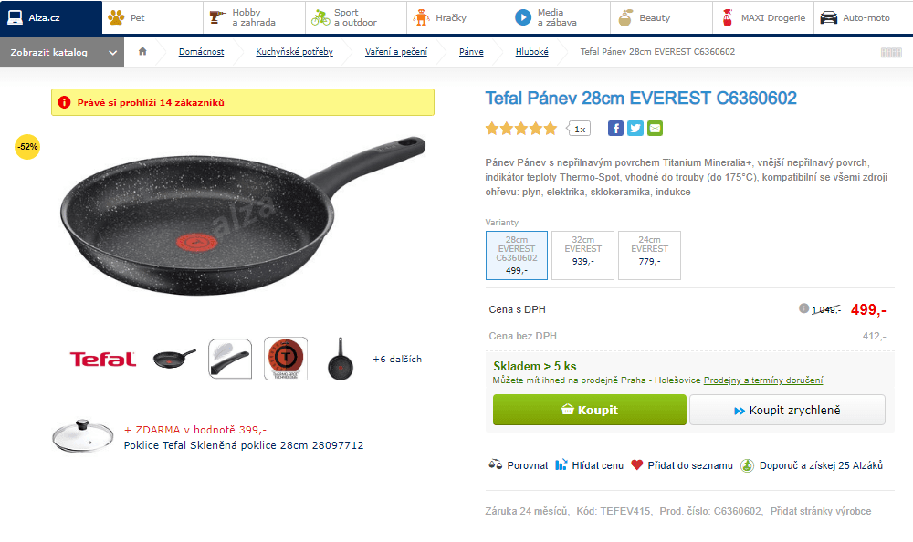 Pánev Tefal EVEREST 28 cm 