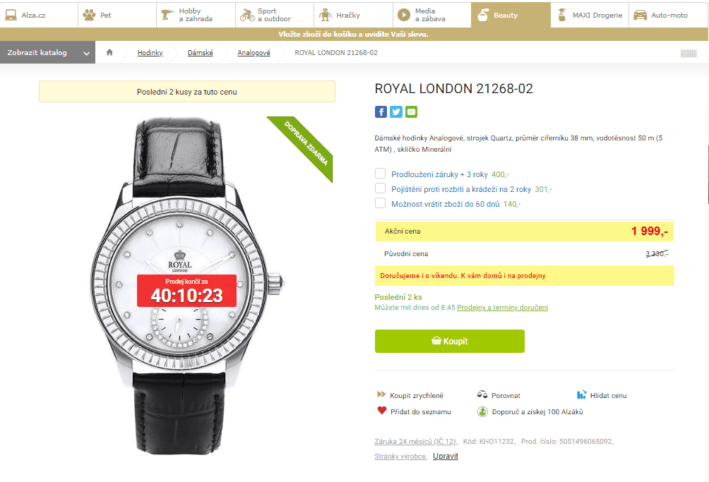 Dámské hodinky Casio LTP E148L-7A