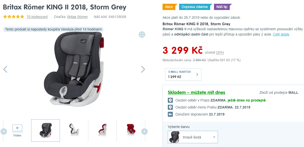 Britax Römer King II 2018 Storm grey