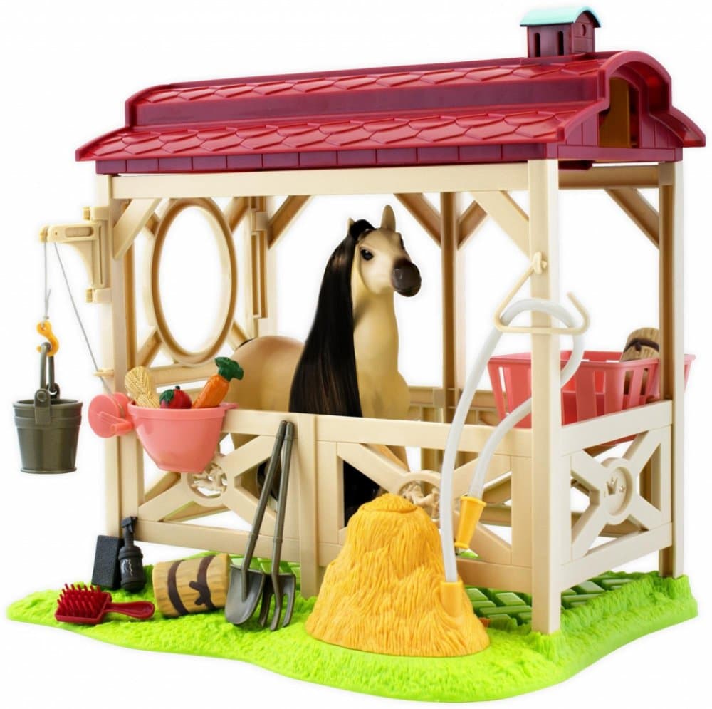 Kůň se stájí, set 22 ks, 16 cm