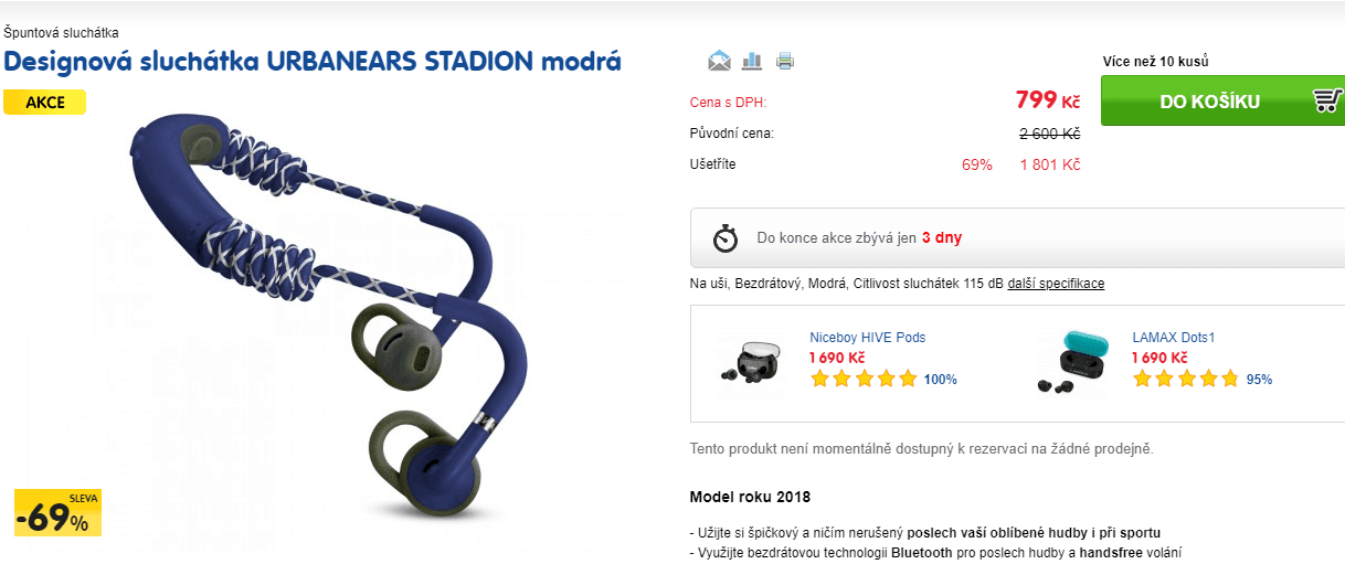 Bezdrátová sluchátka Urbanears Stadion 
