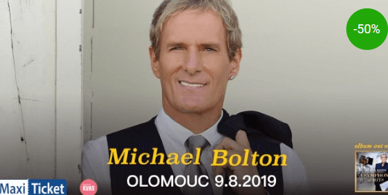 Vstupenka na koncert Michaela Boltona