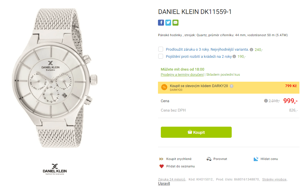 Pánské hodinky Daniel Klein DK11559-1