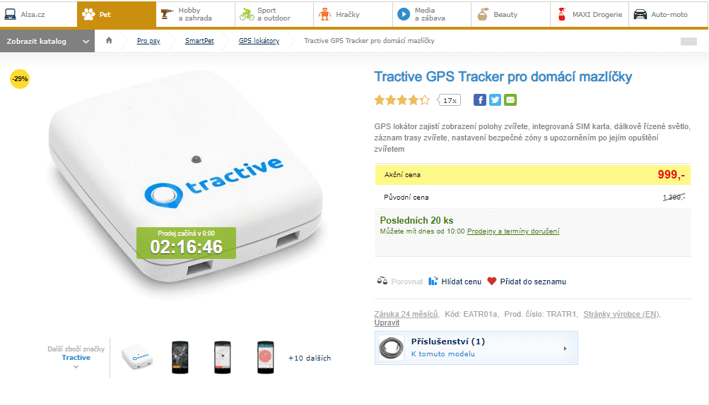 Tractive GPS Tracker pro domácí mazlíčky