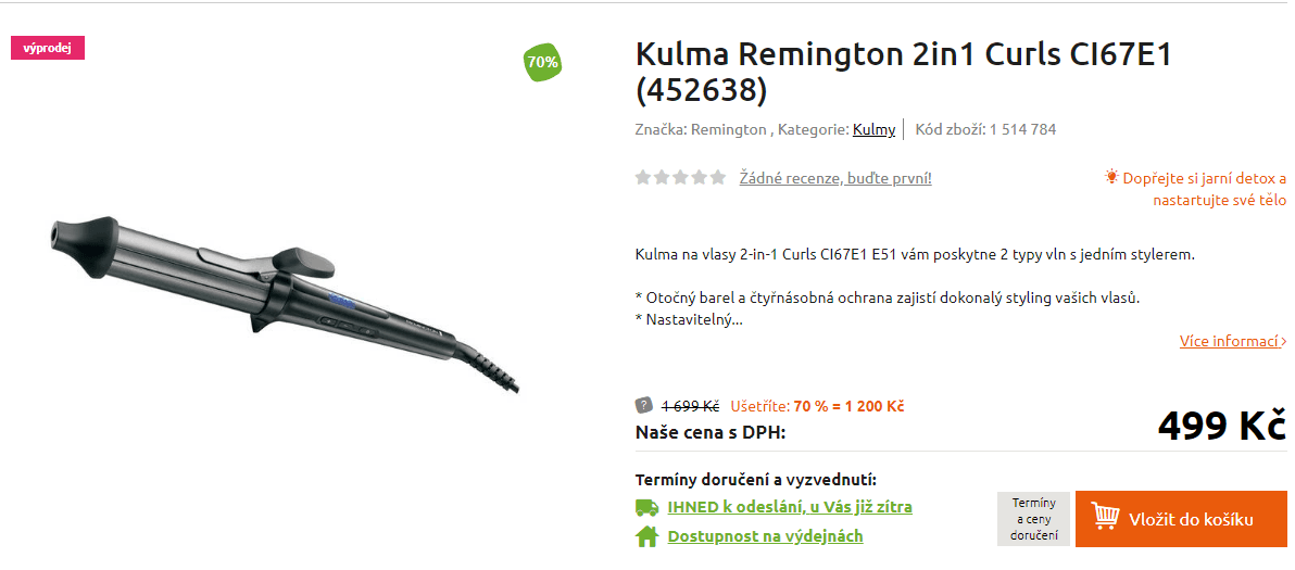 Kulma Remington 2in1 Curls