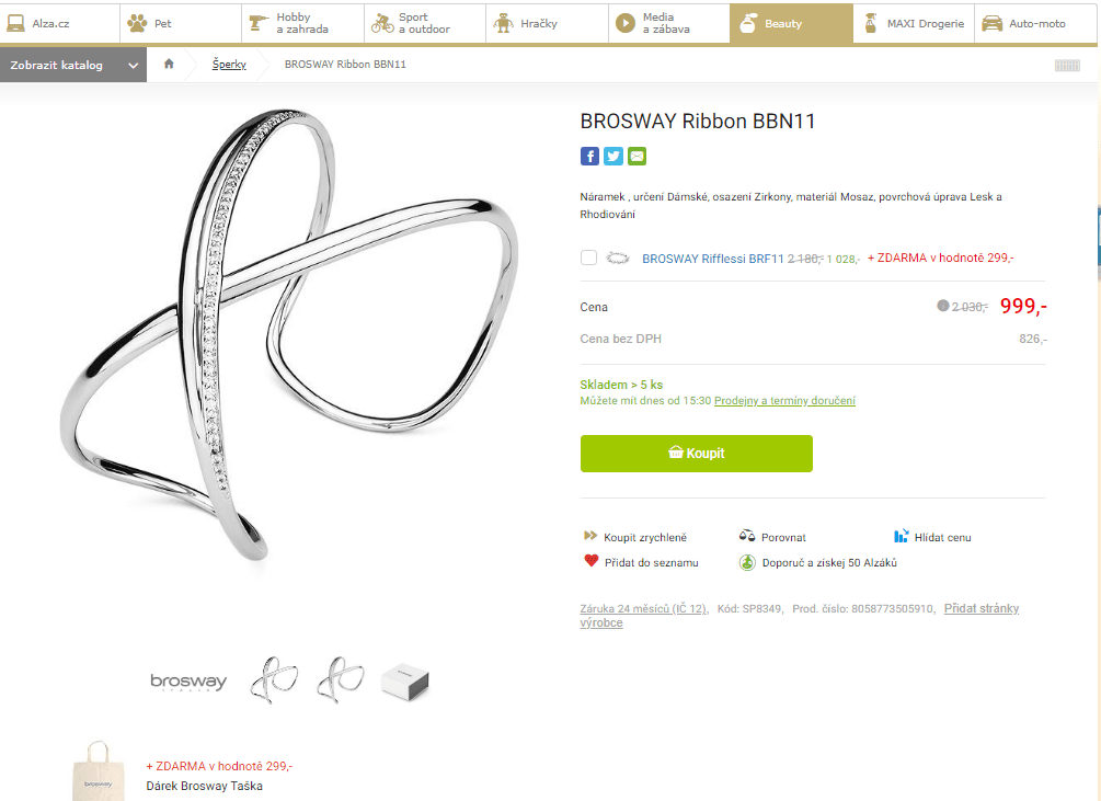 Náramek BROSWAY Ribbon BBN11