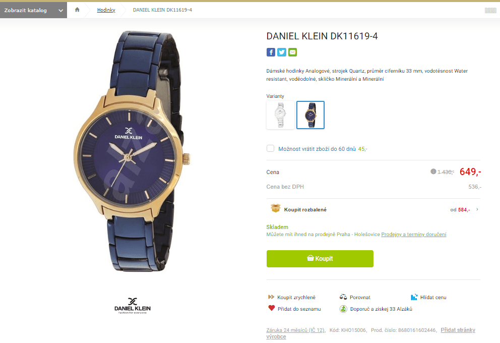 Dámské hodinky Daniel Klein DK11619-4