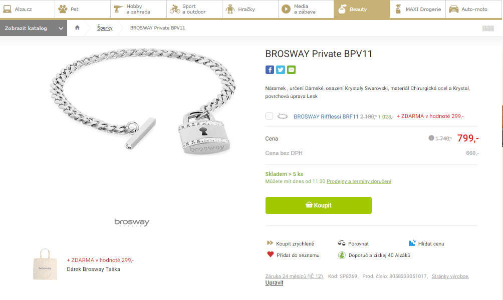 Náramek BROSWAY Private BPV11